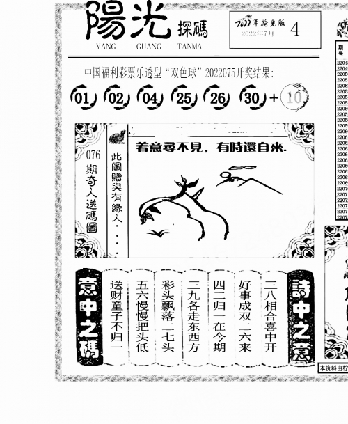 双色球图谜字谜汇总